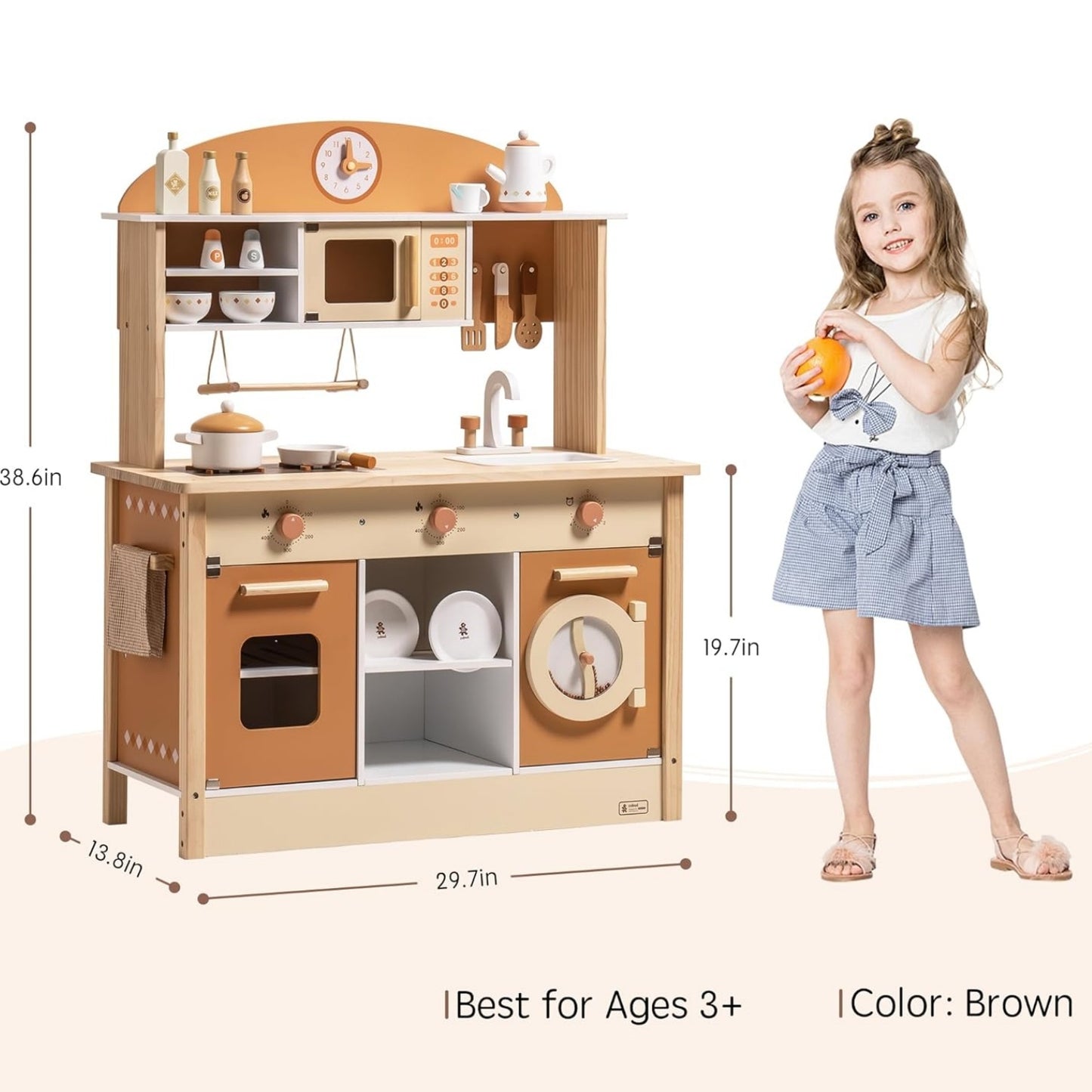 Deluxe Wooden Kitchen Playset for Toddlers