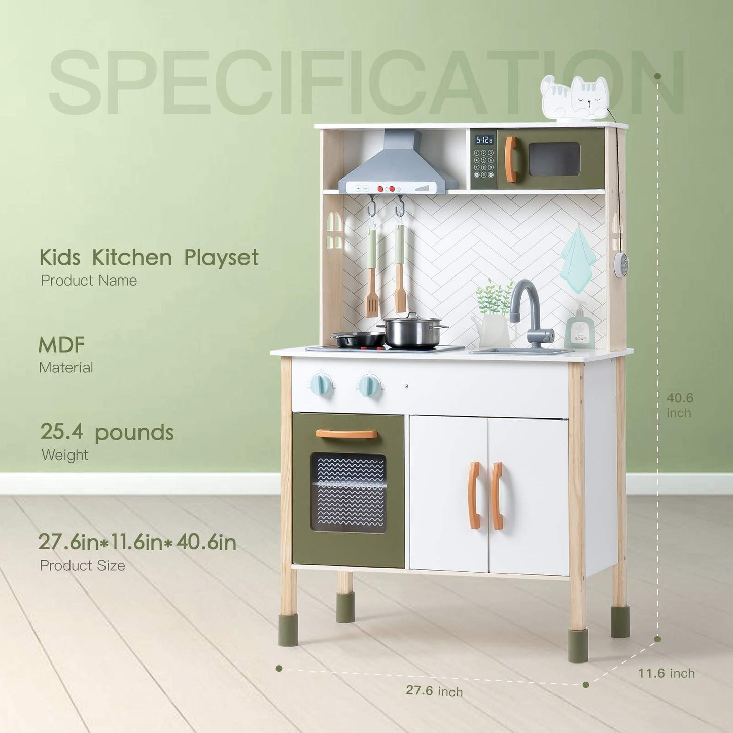 Wooden Kitchen Playset Toys