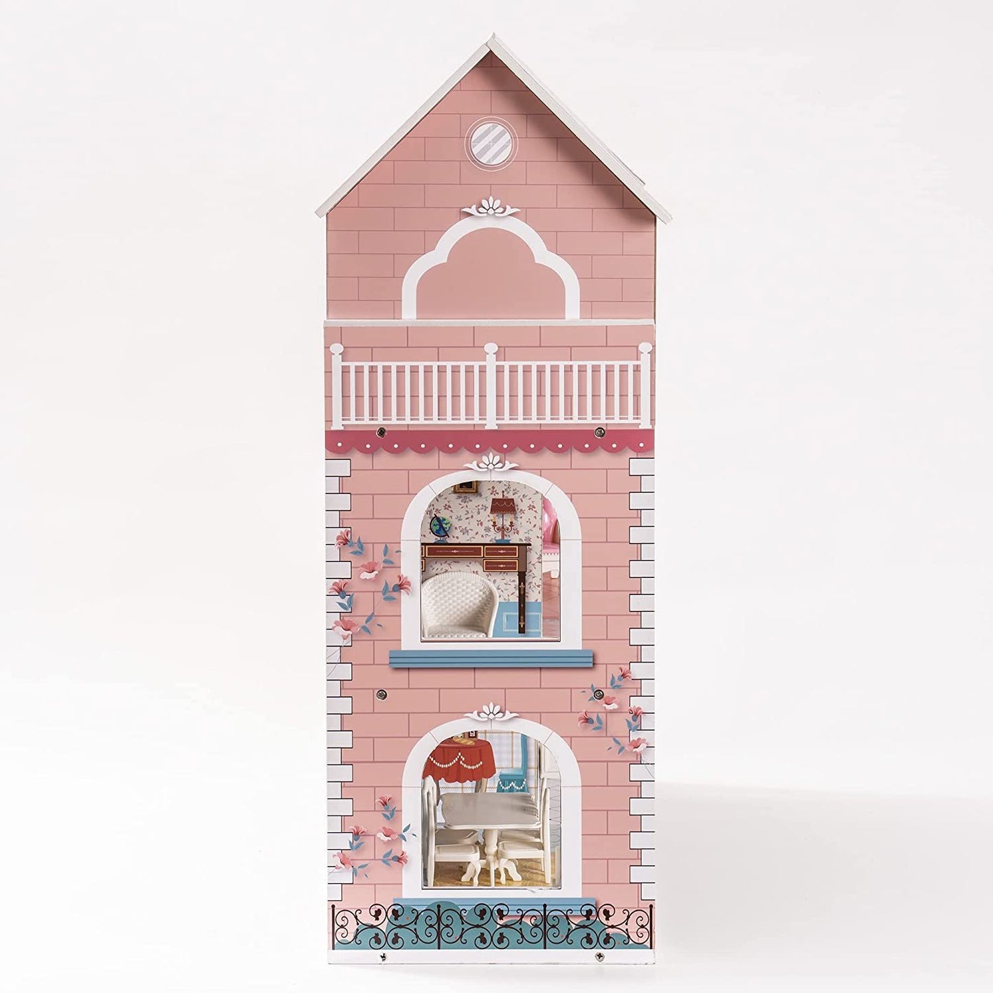 Wooden Dollhouse For Kids