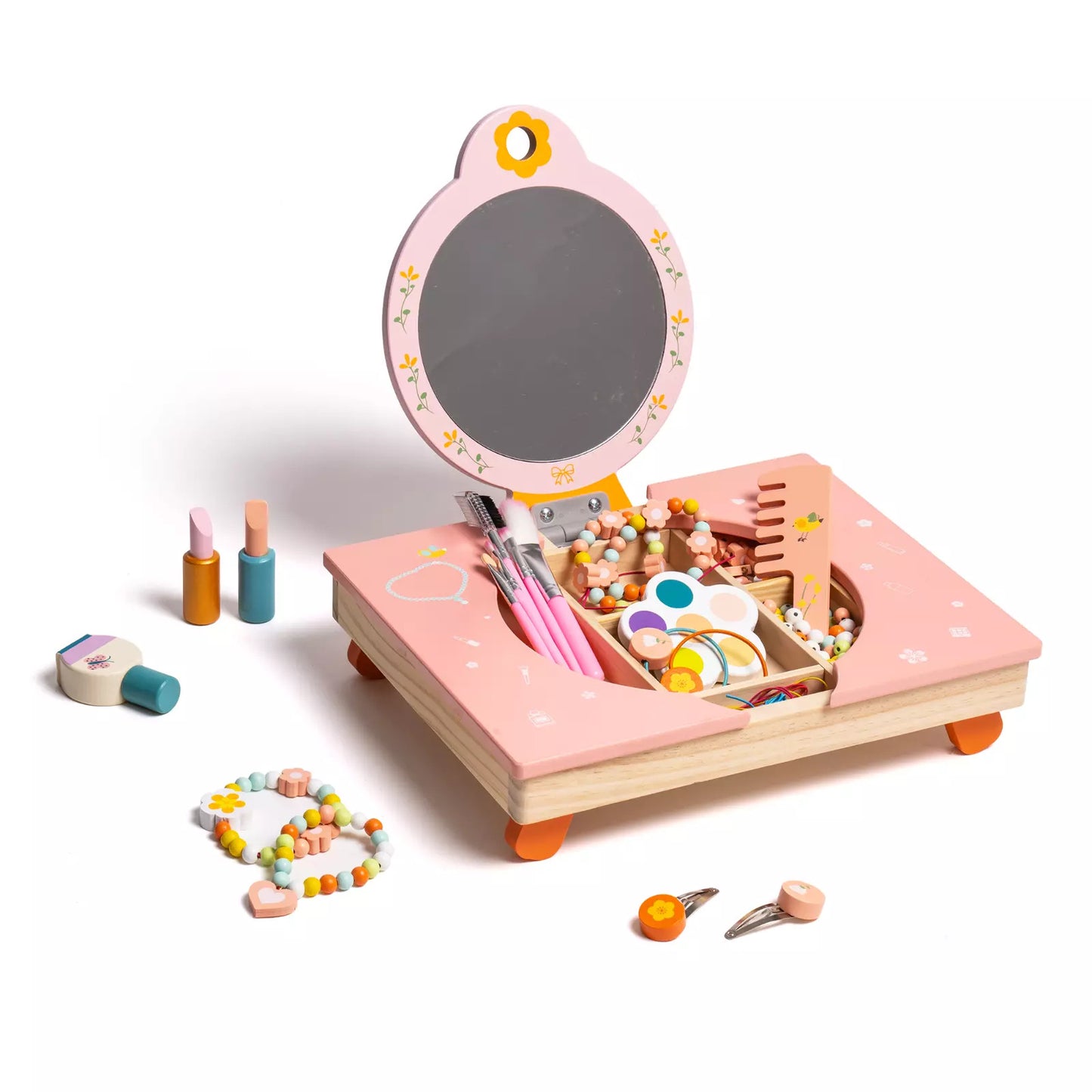 Wooden Cosmetic Makeup Toys Set